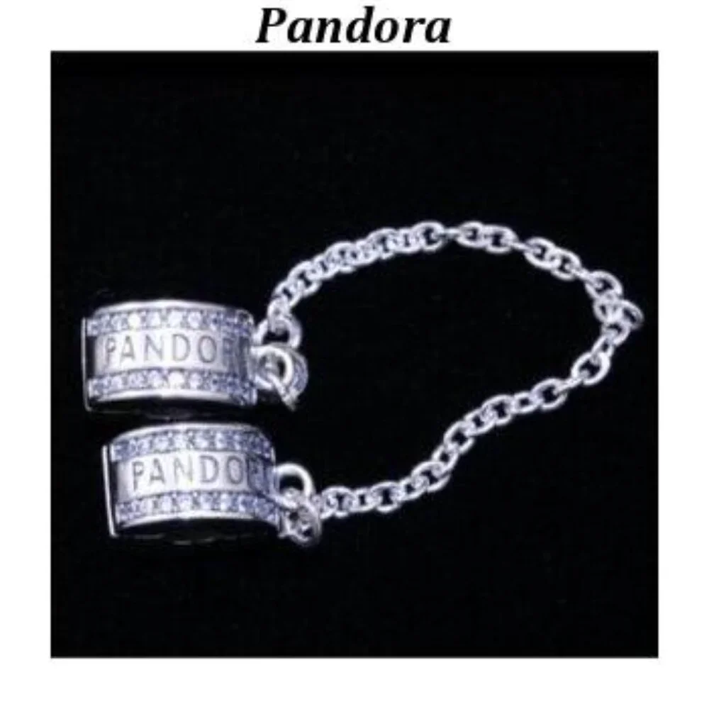 NEW Pandora Safety Chain Clip Bracelet Charm